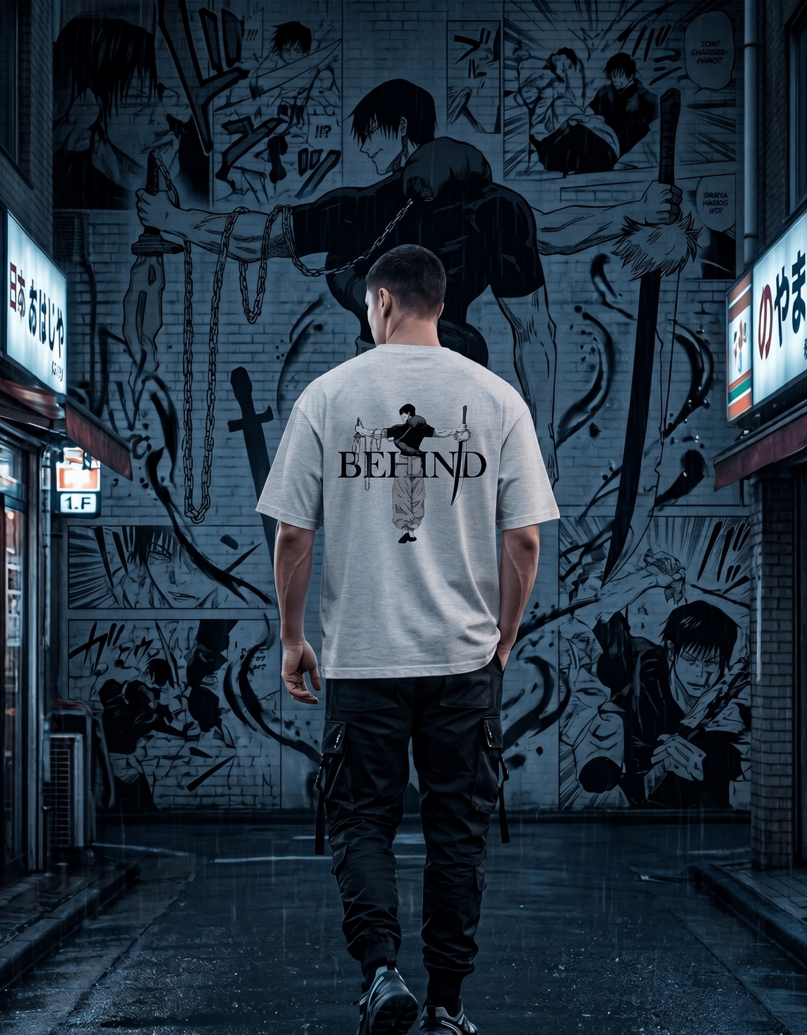 Behind Oversized Tee | Jujutsu Kaisen - SyntaXwear