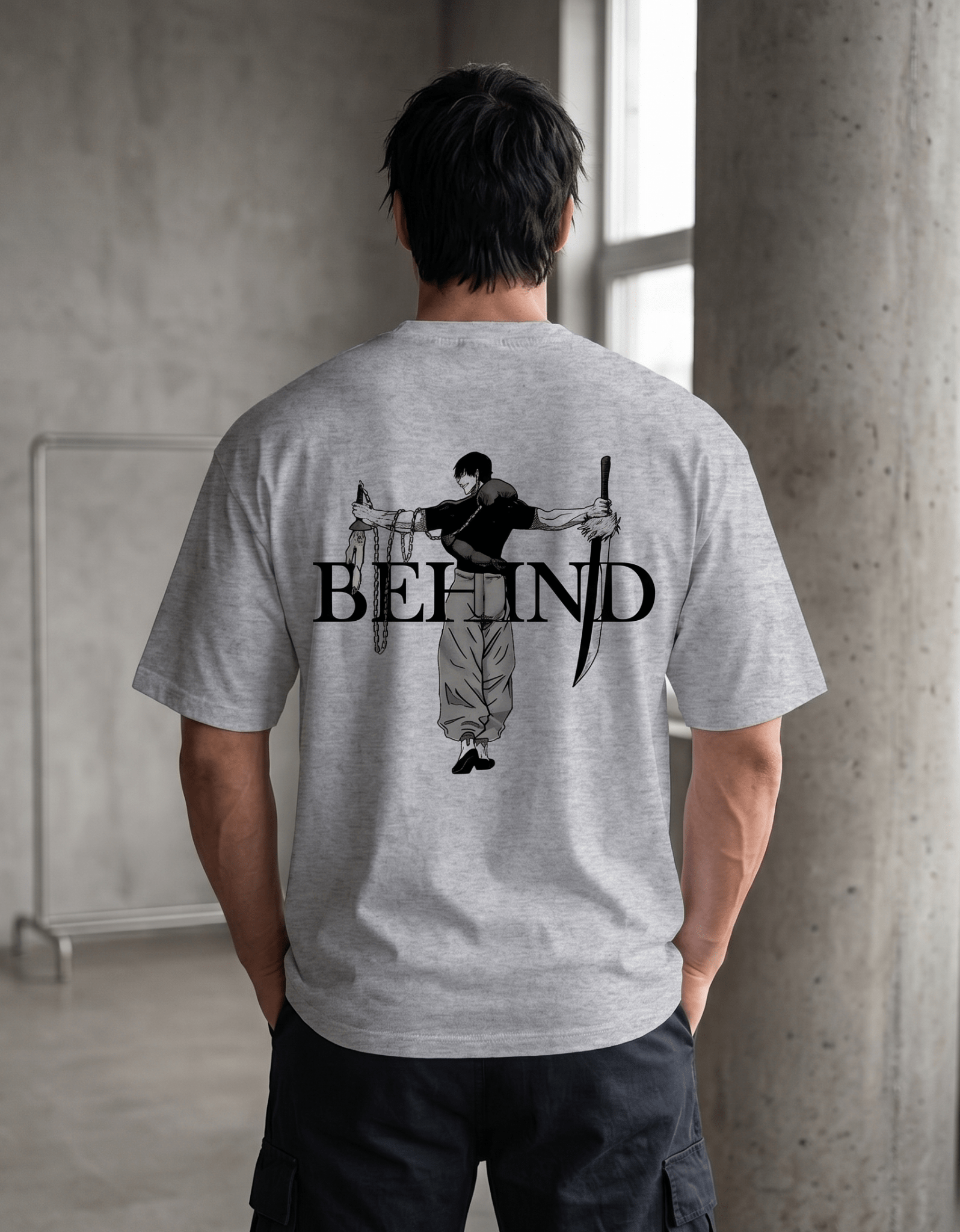 Behind Oversized Tee | Jujutsu Kaisen - SyntaXwear