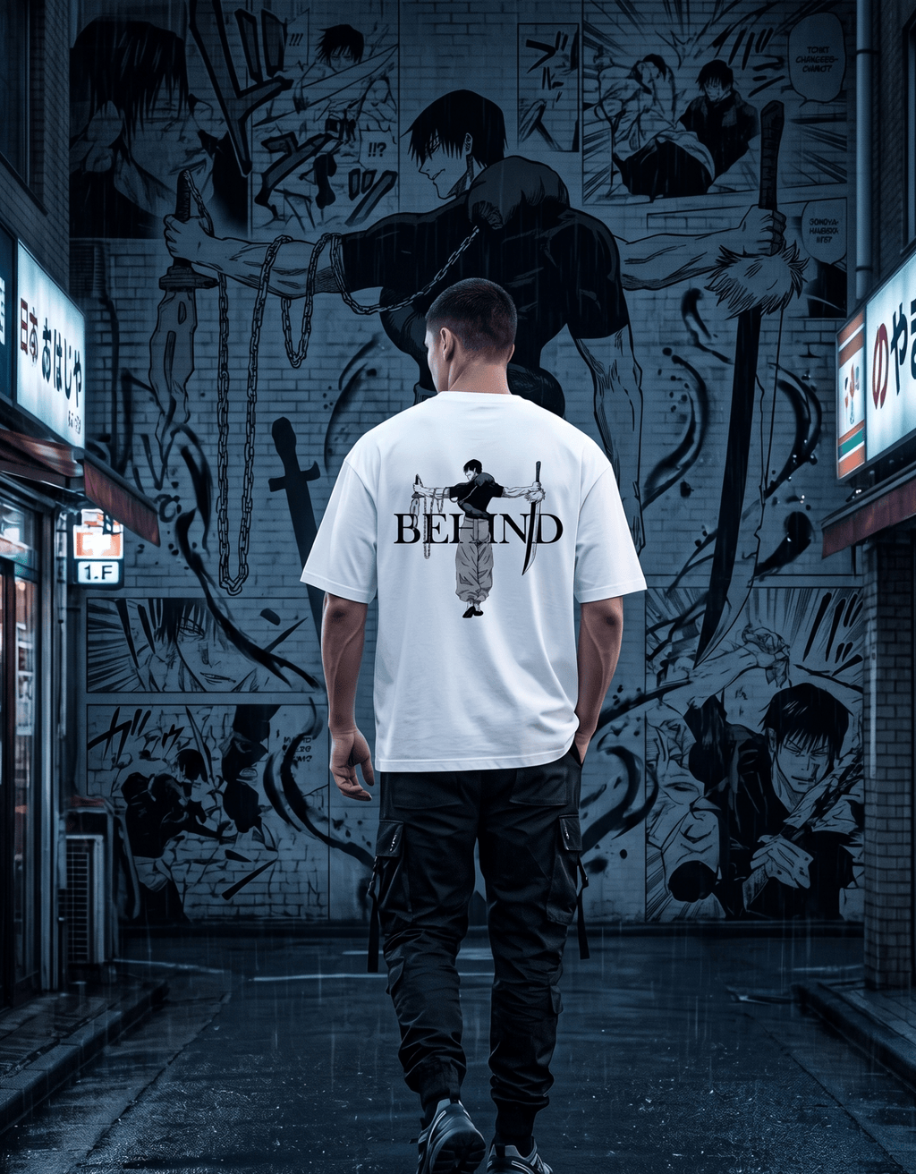 Behind Oversized Tee | Jujutsu Kaisen - SyntaXwear