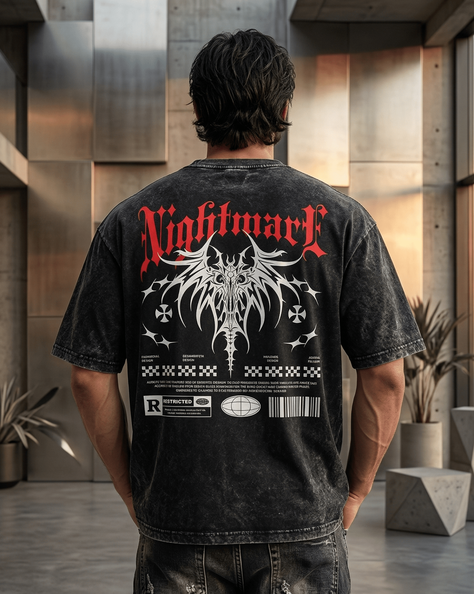 "Nightmare Oversized" T-Shirt - SyntaXwear