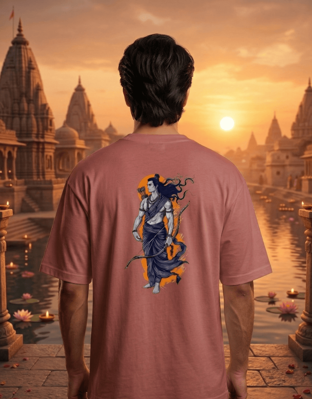 Ram: Divine Dharma Oversized T-Shirt - SyntaXwear