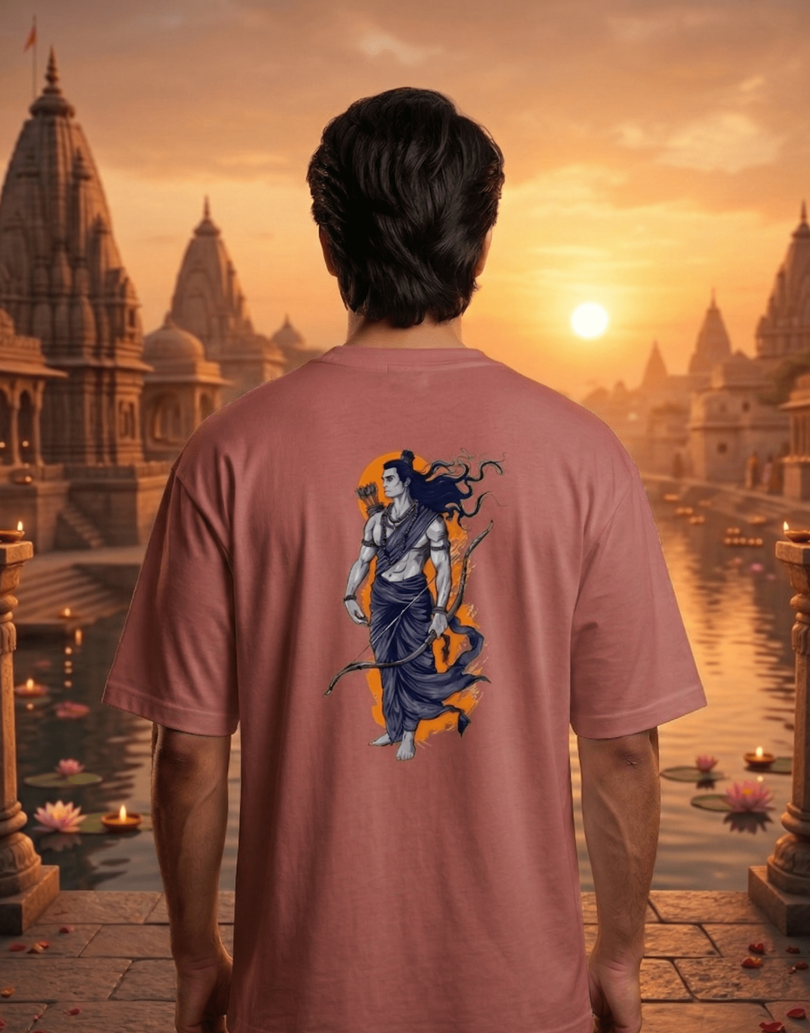 Ram: Divine Dharma Oversized T-Shirt - SyntaXwear