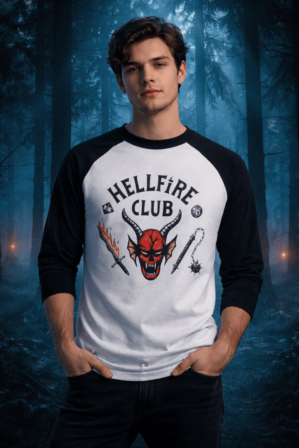 Stranger Things Hellfire Club | Unisex Raglan T-Shirt - SyntaXwear