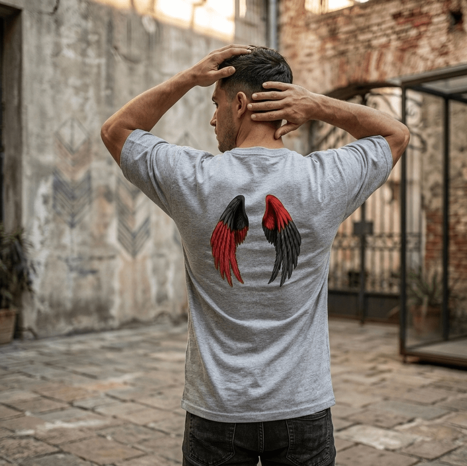 Sword & Wings Oversized T-Shirt - SyntaXwear