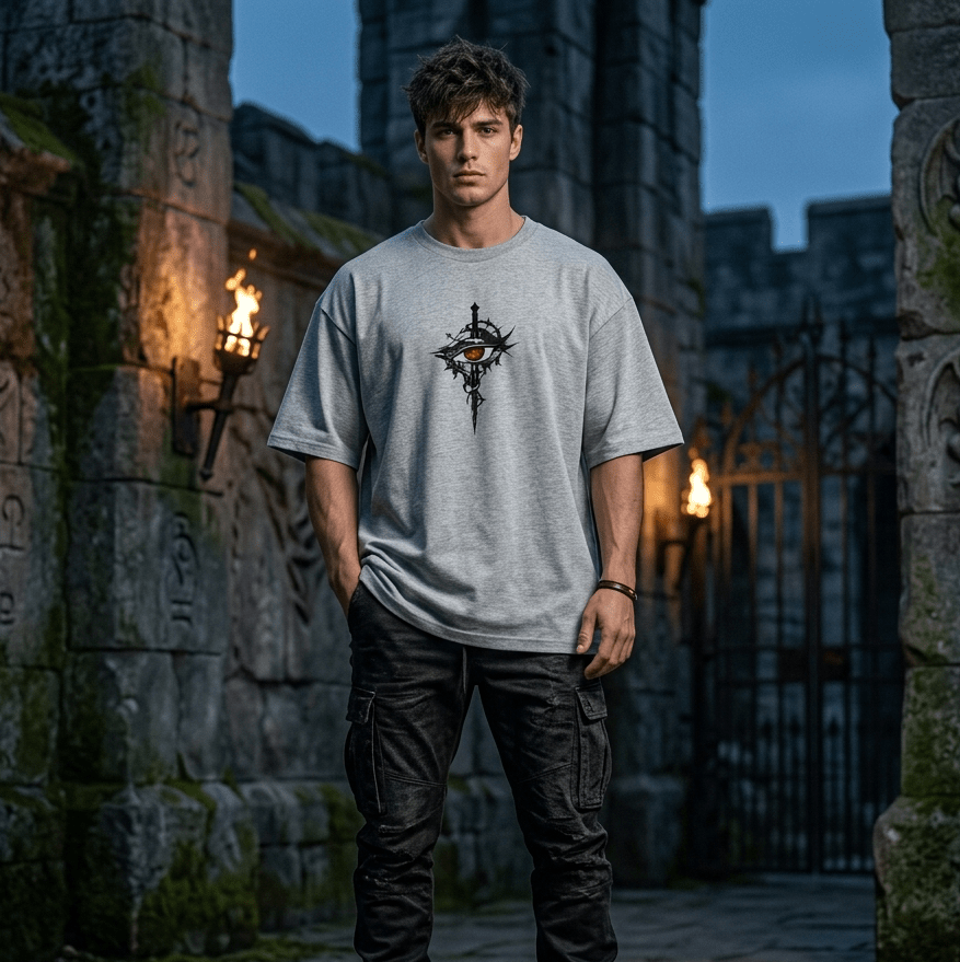 Sword & Wings Oversized T-Shirt - SyntaXwear