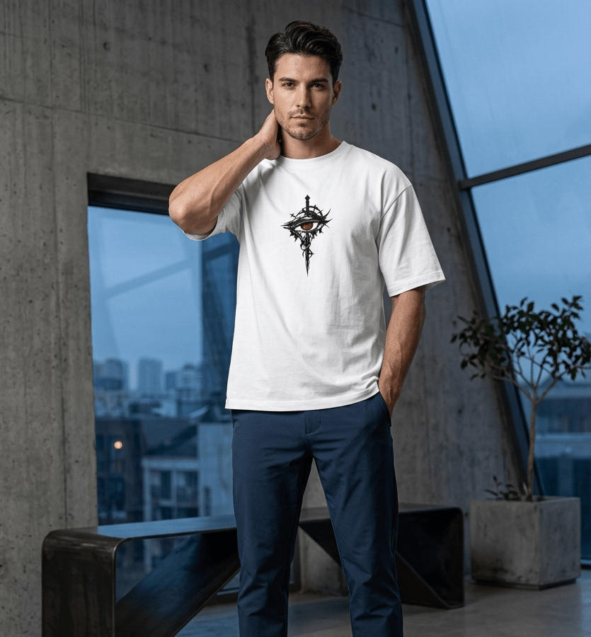 Sword & Wings Oversized T-Shirt - SyntaXwear