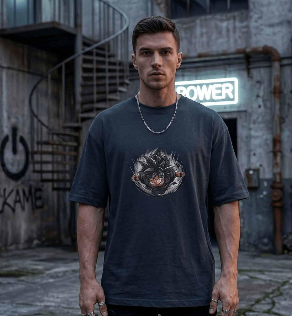 The Origin Saiyan Unisex Oversized Tee - SyntaXwear